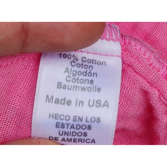 Michael Stars Women's Pink Leo Gauze Button Down Long Sleeve Shirt Sz XS - Picture 13 of 13